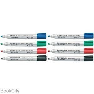 تصویر  ماژيك وايت‌برد نوك تخت قرمز STAEDTLER Lumocolor 351