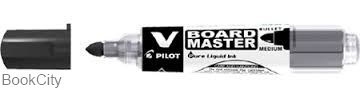 تصویر  ماژيك وايت‌برد نوك گرد مشكي همراه يدك PILOT Board Master