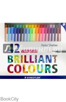 تصویر  ست روان‌نويس نوك نمدي تريپلاس 42 عددي STAEDTLER Triplus 334-C42 0.3mm