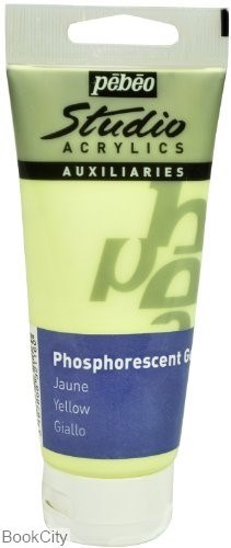 تصویر  رنگ آكريليك Pebeo 832116 Phosphorescent Gel 100ml Yellow