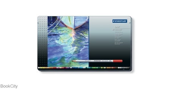 تصویر  مدادرنگي 60 رنگ با جعبه فلزي STAEDTLER Carat 125-M60