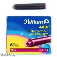 تصویر  جوهر فشنگي كوتاه صورتي 6 عددي Pelikan