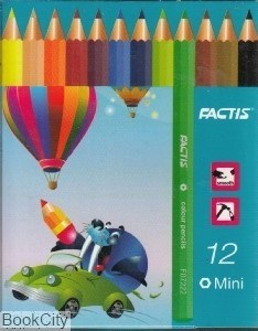 تصویر  مدادرنگي 12 رنگ مقوايي FACTIS F07112112 Mini