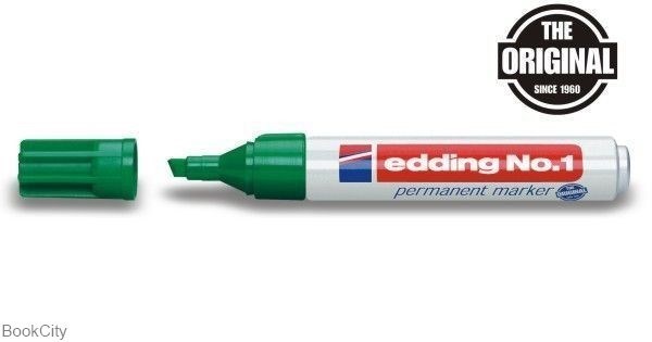 تصویر  ماژيك نوك تخت سبز edding No-1 Permanent 1-5mm
