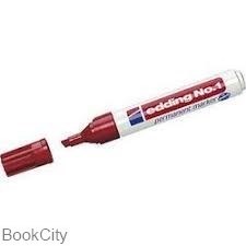 تصویر  ماژيك نوك تخت قرمز edding No-1 Permanent 1-5mm