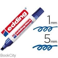 تصویر  ماژيك نوك تخت آبي edding No-1 Permanent 1-5mm
