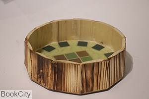 تصویر  سيني گرد پايه فلزي پتينه قطر 35