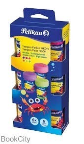 تصویر  گواش 6 رنگ pelikan 809382 20ml