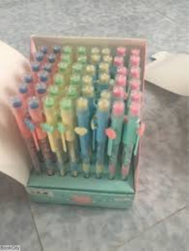 تصویر  مداد فشنگي قلب و گل 116 