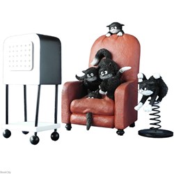 تصویر  Dubout Kitten on Chair DUB59
