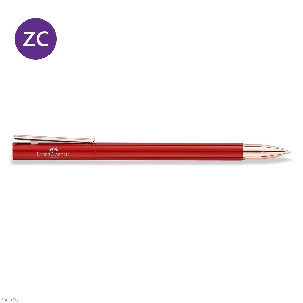 تصویر  روان‌نويس قرمز مات رزگلد ديزاين نئواسليم FABER CASTELL 342704