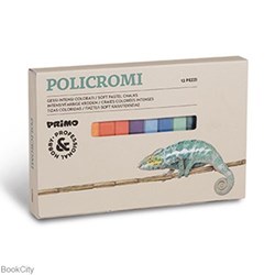 تصویر  پاستل 12 رنگ گچي لفاف‌دار PRIMO Policromi