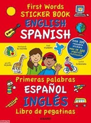تصویر  (First Words Sticker Book (English Spanish)