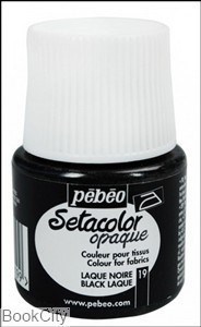 تصویر  رنگ پارچه مات Pebeo 295019 45ml Black Laque 19