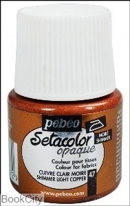 تصویر  رنگ پارچه مات Pebeo 295047 45ml Shimmer Light Copper 47