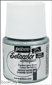 تصویر  رنگ پارچه مات Pebeo 295060 45ml Shimmer Silver 60