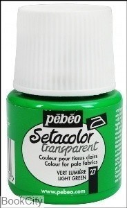 تصویر  رنگ پارچه شفاف Pebeo 329027 45ml Light Green 27