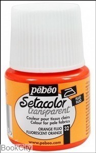 تصویر  رنگ پارچه شفاف Pebeo 329032 45ml Flourescent Orange 32