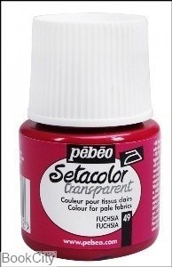 تصویر  رنگ پارچه شفاف Pebeo 329049 45ml Fuchsia 49