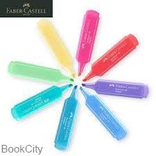 تصویر  ماژيك هاي‌لايت  قرمز پاستلي FABER CASTELL 46 Pastell