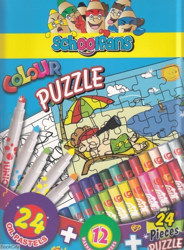 تصویر  ست نقاشي ماژيك و پازل School Fans 92407 Puzzle