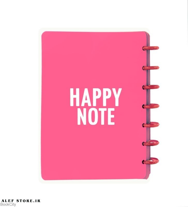 تصویر  يادداشت A5 دكمه‌اي رقعي HAPPY NOTE آبرنگ