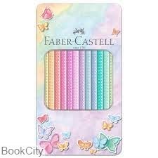 تصویر  مداد رنگي 12 رنگ پاستلي اسپاركل FABER CASTELL Grip 201910