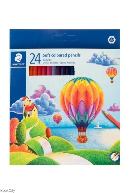تصویر  مداد رنگي 24 رنگ جعبه مقوايي STAEDTLER SOFT 144