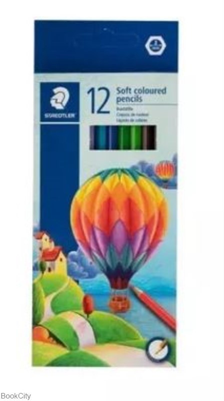 تصویر  مداد رنگي 12 رنگ جعبه مقوايي STAEDTLER SOFT 144