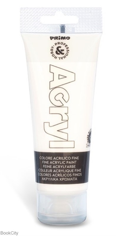 تصویر  رنگ آكريليك تيوپي سفيد PRIMO 420TA75100 75ml