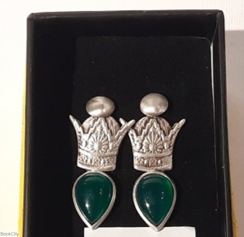 تصویر  گوشواره تاج و فيروزه اشك