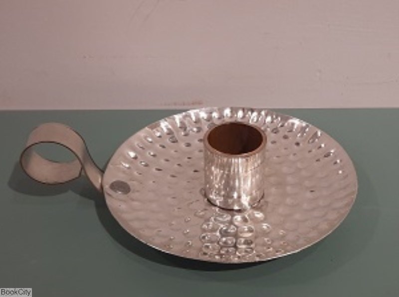 تصویر  جا شمعي لبه‌ دالبري بدون پايه مسي