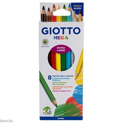 تصویر  مداد رنگي 8 رنگ Giotto MEGA 225400