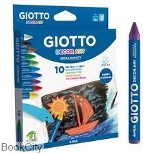 تصویر  مدادشمعي 10 رنگ Giotto Decor Art 443000