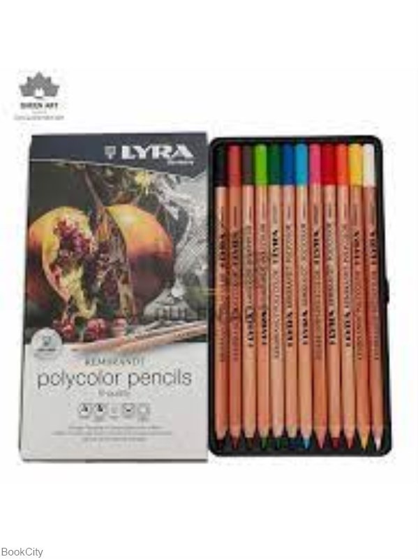 تصویر  مدادرنگي 12 رنگ جعبه فلزي LYRA Polycolor Pencils L2001120