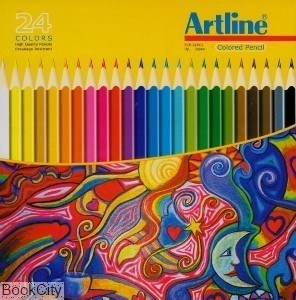 تصویر  مدادرنگي 24 رنگ مقوايي Artline ECP-24