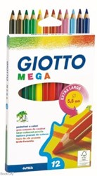 تصویر  مداد رنگي 12 رنگ Giotto MEGA