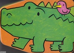 تصویر  به تمساح كوچولو بگو مامان جونش كو (كتاب فومي)