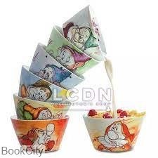 تصویر  Disney Snow White and the Seven Drawfs Happy Porcelain Bowl 520ml