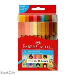 تصویر  ماژيك 20 رنگ پوست جعبه مقوايي FABER CASTELL Cnnecttor Pens 155006