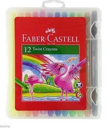 تصویر  پاستل 12رنگ چرخشي جعبه پلاستيكي FABER CASTELL Twist Crayons 520612