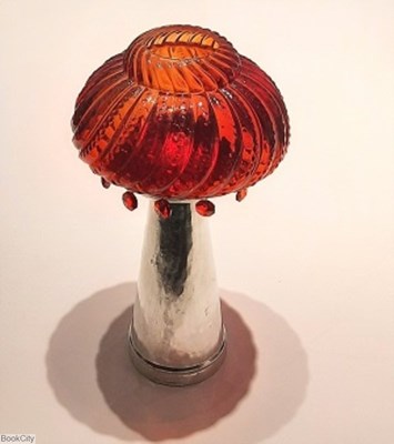تصویر  شمعدان با حباب و كريستال قرمز