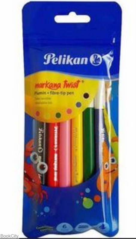 تصویر  ماژيك نقاشي 6 رنگ Pelikan markana twist 210635