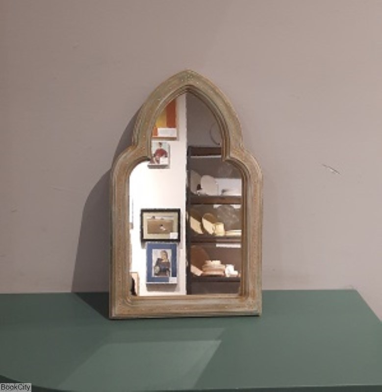 تصویر  قاب آينه پايه‌دار سفيد متوسط