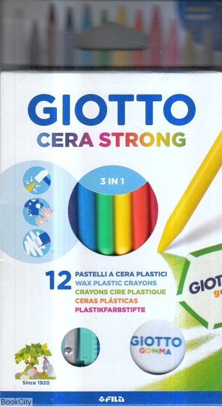 تصویر  ست مداد شمعي 12 رنگ با تراش و پاك‌كن Giotto 281800