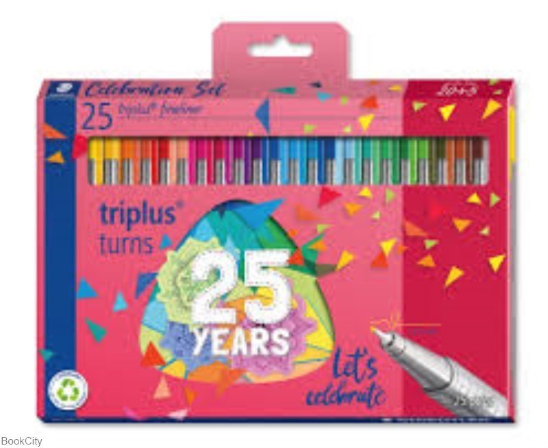 تصویر  ست روان‌نويس نوك نمدي 25 عددي STAEDTLER Triplus 334-C25TA 0.3mm
