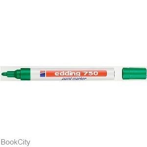 تصویر  ماژيك پوششي نوك گرد سبز edding 750 2-4mm 004