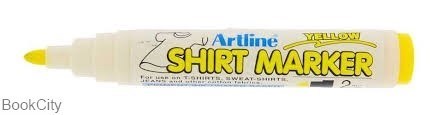 تصویر  ماژيك تي‌شرت زرد روشن Artline EKT2