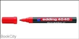 تصویر  ماژيك طراحي قرمز نوك گرد edding 4040 Deco 1-2mm F