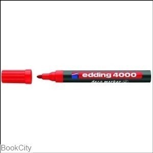 تصویر  ماژيك طراحي قرمز نوك گرد edding 4000 Deco 2-4mm M